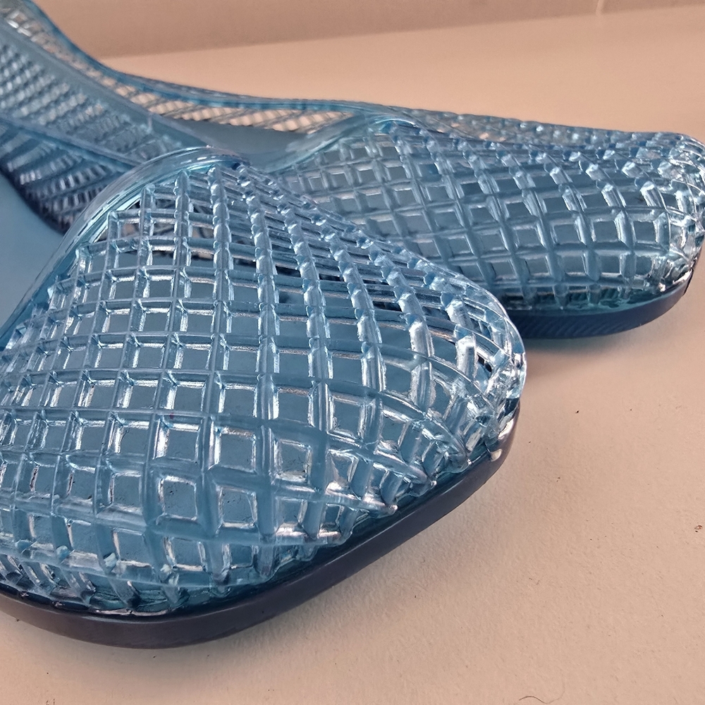 Jeffrey Campbell Suni Jelly Flats Blue Size 7 - Picture 3 of 10